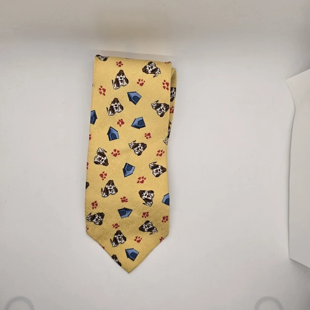Silk Tie Dog Puppy, Bassett Hound Dog🐶Veterinarian, Fun Dog Tie‎